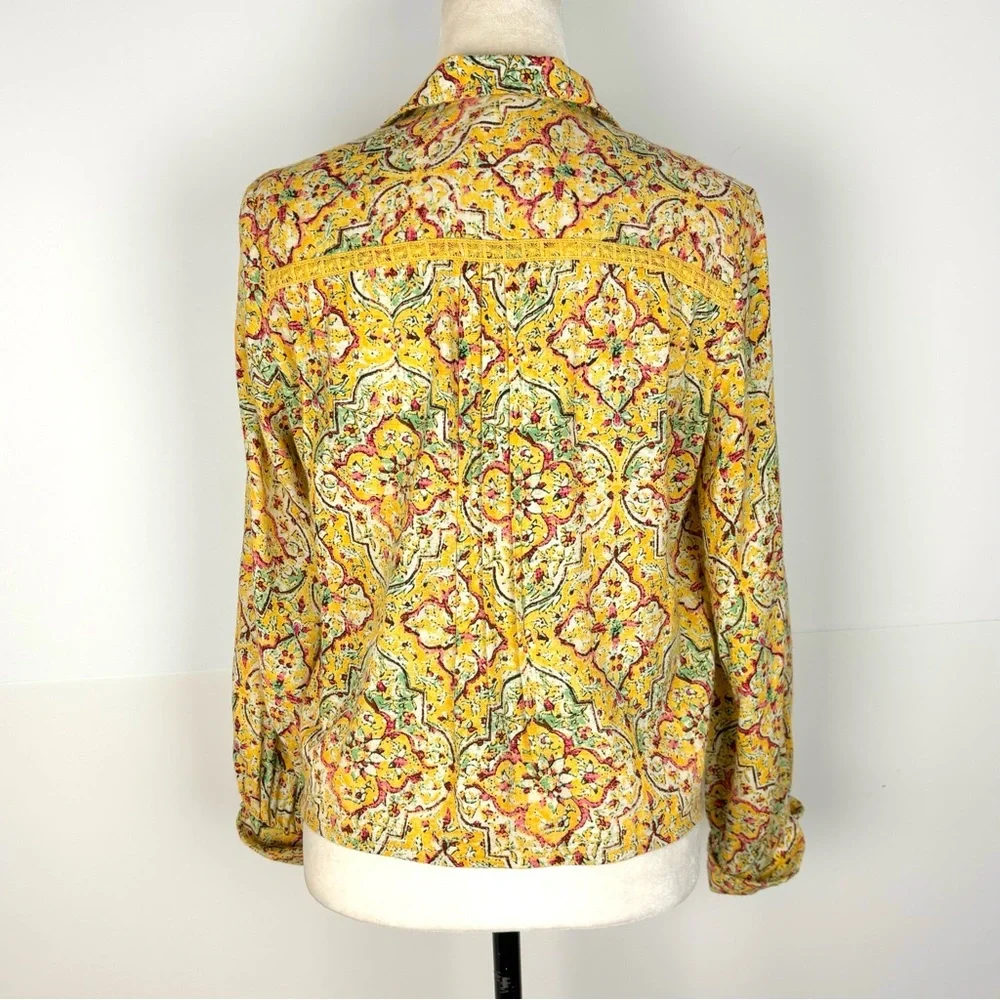 Pilcro yellow Pintuck Peasant blouse - Picture 6 of 10